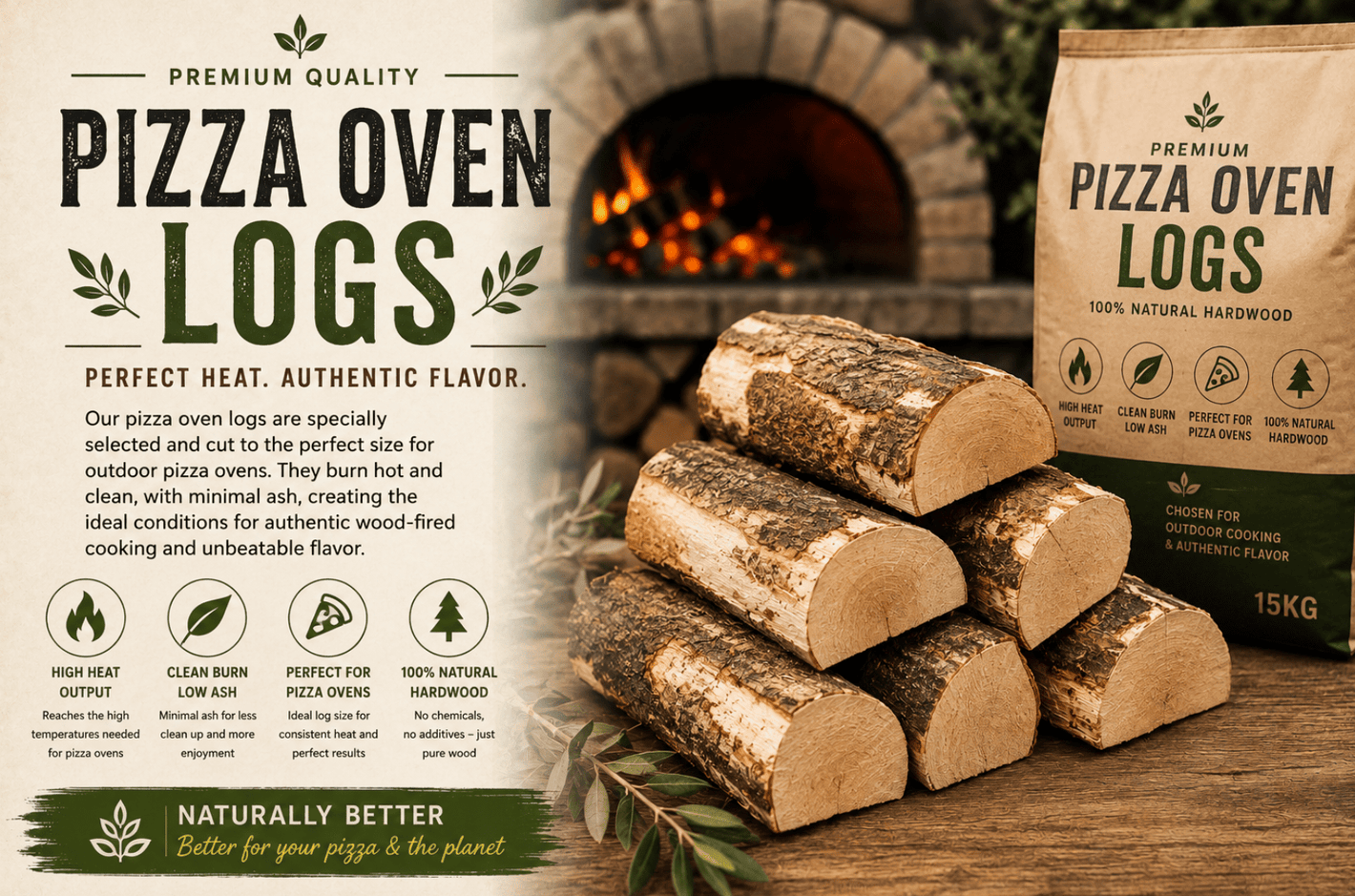 Pizza Oven Logs - Ready Set Supplied