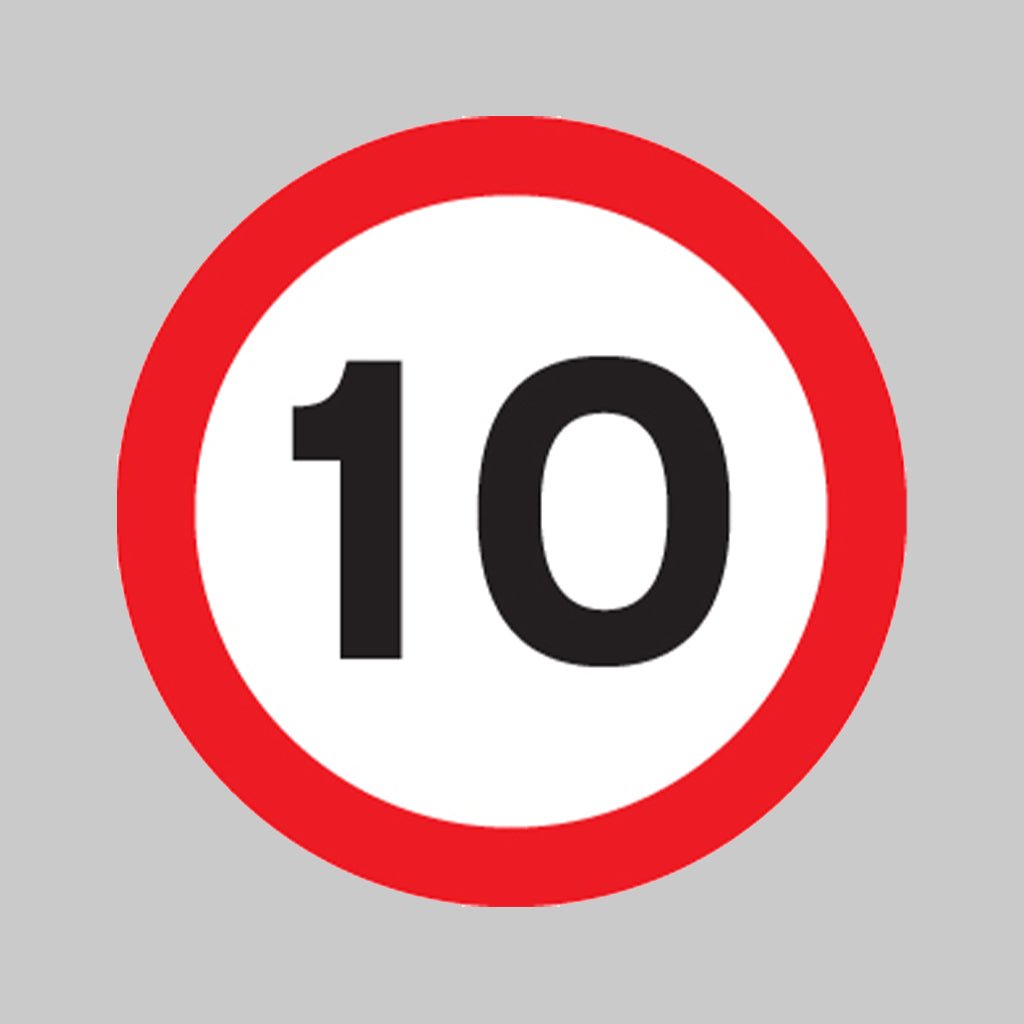 10 MPH Class RA1 600mm Diameter Circle With Channelling Sign - Ready Set Supplied10 MPH Class RA1 600mm Diameter Circle With Channelling Sign56567