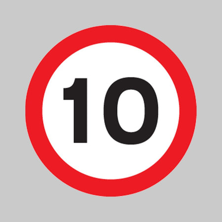 10 MPH Class RA1 600mm Diameter Circle With Channelling Sign - Ready Set Supplied10 MPH Class RA1 600mm Diameter Circle With Channelling Sign56567