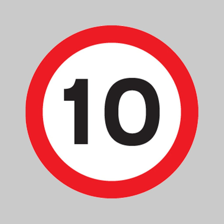10 MPH Class RA1 600mm Diameter Circle With Channelling Sign - Ready Set Supplied10 MPH Class RA1 600mm Diameter Circle With Channelling Sign56567