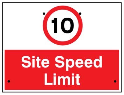 10mph Site Speed Limit, 600 x 450mm Re-Flex Sign (3mm Reflective Polypropylene) - Ready Set Supplied10mph Site Speed Limit, 600 x 450mm Re-Flex Sign (3mm Reflective Polypropylene)57481