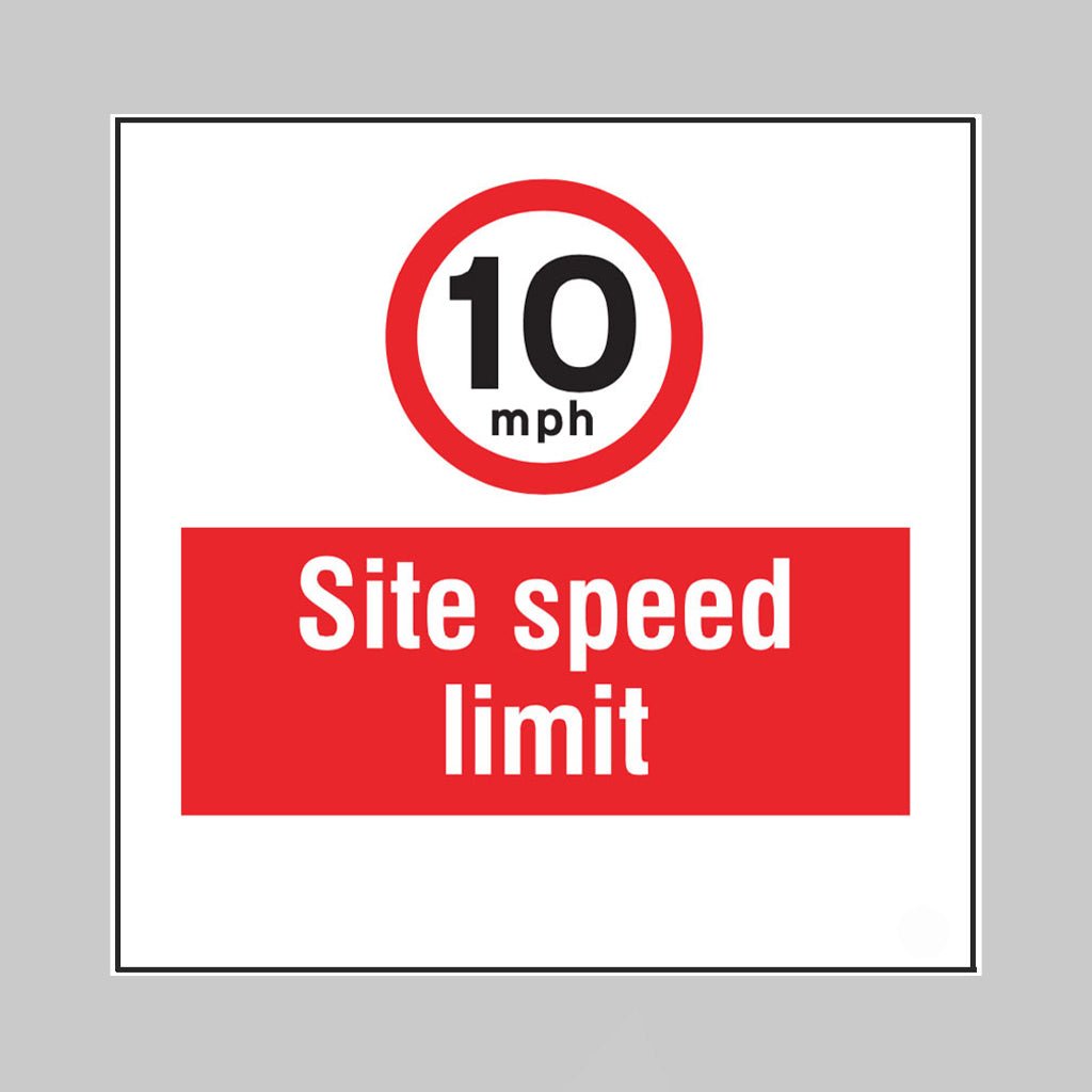 10mph Site Speed Limit, Builder Signs 400 x 400mm - Ready Set Supplied10mph Site Speed Limit, Builder Signs 400 x 400mm55743