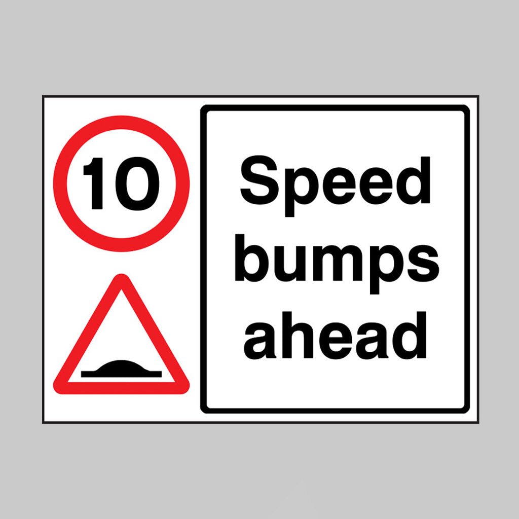 10mph Speed Bumps Ahead Sign - Ready Set Supplied10mph Speed Bumps Ahead SignRigid Plastic17498K