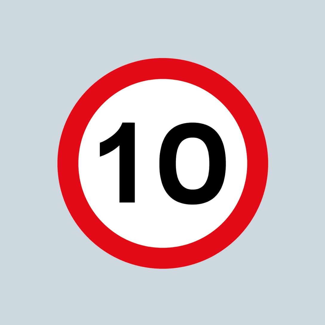 10mph Speed Roundel - Tricolour - Ready Set Supplied10mph Speed Roundel - Tricolour