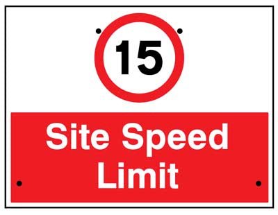 15mph Site Speed Limit, 600 x 450mm Re-Flex Sign (3mm Reflective Polypropylene) - Ready Set Supplied15mph Site Speed Limit, 600 x 450mm Re-Flex Sign (3mm Reflective Polypropylene)57482