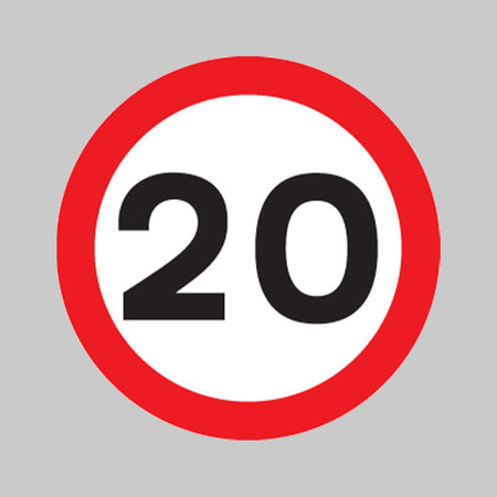 20 MPH Class RA1 600mm Diameter Circle With Channelling Sign - Ready Set Supplied20 MPH Class RA1 600mm Diameter Circle With Channelling Sign56569