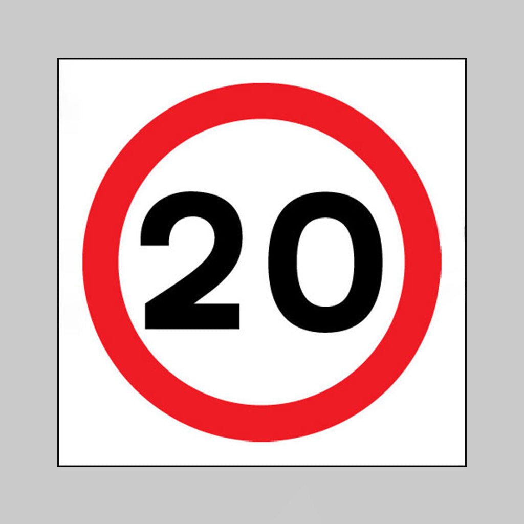 20 MPH Sign - Ready Set Supplied20 MPH SignRigid Plastic17504N