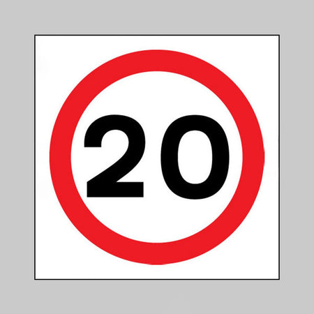 20 MPH Sign - Ready Set Supplied20 MPH SignRigid Plastic17504N