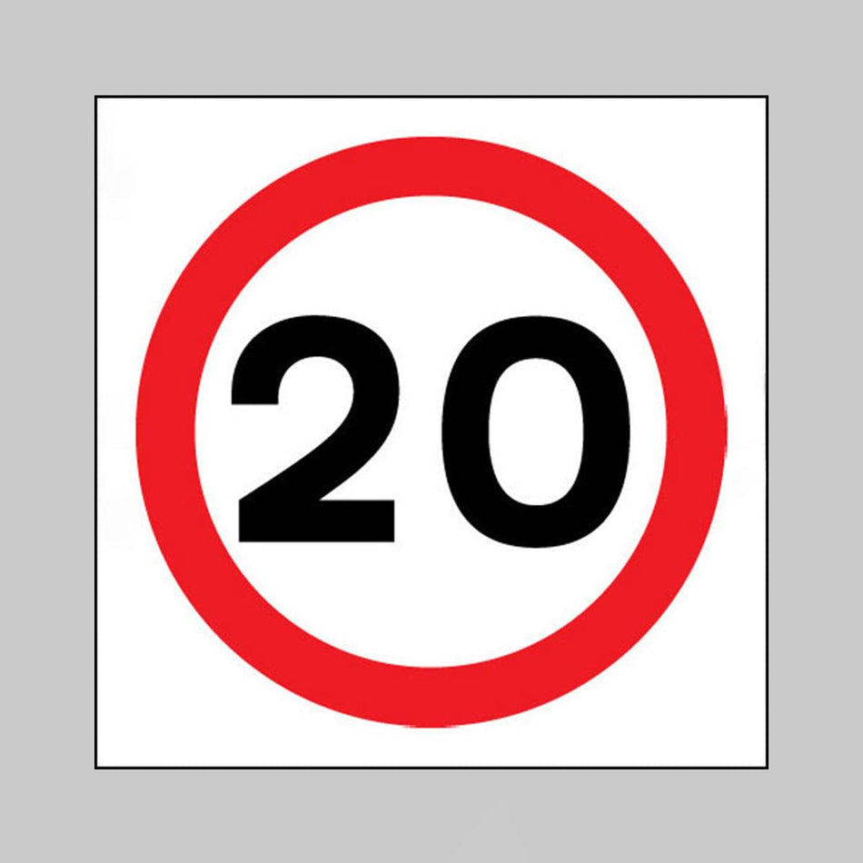 20 MPH Sign - Ready Set Supplied20 MPH SignRigid Plastic17504N