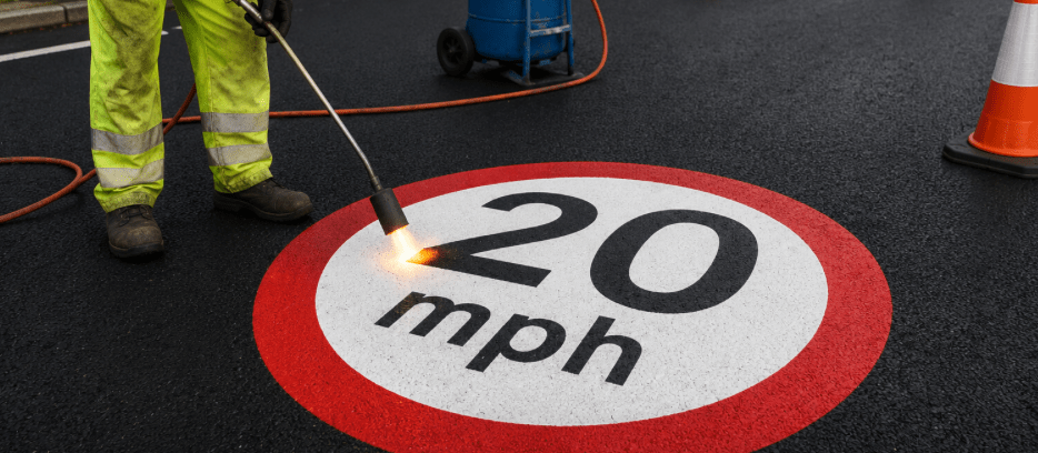 20mph Speed Roundel - Tricolour - Ready Set Supplied20mph Speed Roundel - Tricolour600mm x 600mm
