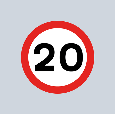 20mph Speed Roundel - Tricolour - Ready Set Supplied20mph Speed Roundel - Tricolour600mm x 600mm