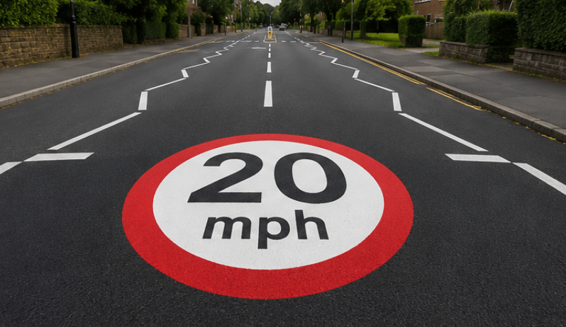 20mph Speed Roundel - Tricolour - Ready Set Supplied20mph Speed Roundel - Tricolour600mm x 600mm