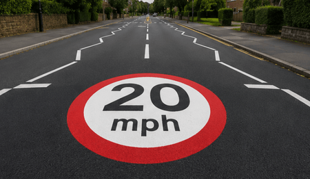 20mph Speed Roundel - Tricolour - Ready Set Supplied20mph Speed Roundel - Tricolour600mm x 600mm