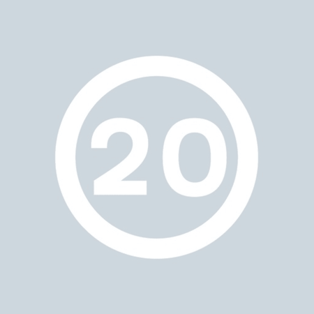 20mph Speed Roundel - White - Ready Set Supplied20mph Speed Roundel - White600mm x 600mm