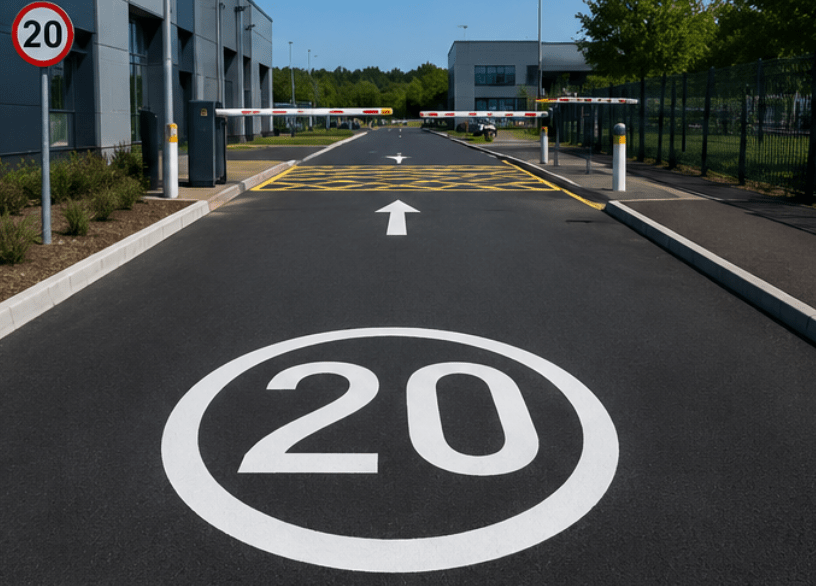 20mph Speed Roundel - White - Ready Set Supplied20mph Speed Roundel - White600mm x 600mm