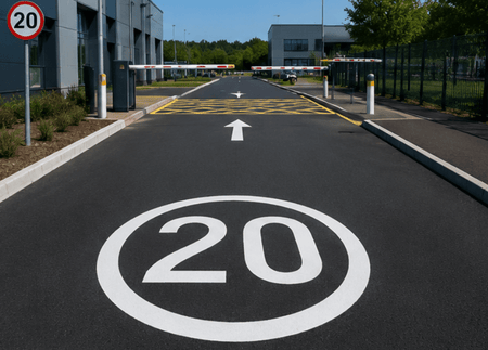 20mph Speed Roundel - White - Ready Set Supplied20mph Speed Roundel - White600mm x 600mm