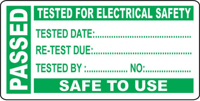 250 Pat Test Write On Labels - Passed 50 x 25mm - Ready Set Supplied250 Pat Test Write On Labels - Passed 50 x 25mm54045