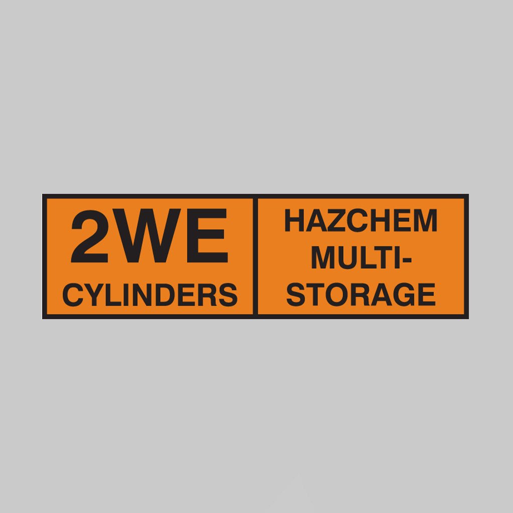 2We Cylinders Hazchem Multi-Storage 610x300mm Aluminium Sign - Ready Set Supplied2We Cylinders Hazchem Multi-Storage 610x300mm Aluminium Sign56267