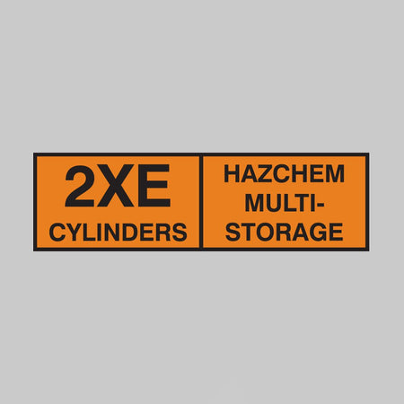 2Xe Cylinders Hazchem Multi-Storage 850 x 250mm Aluminium Sign - Ready Set Supplied2Xe Cylinders Hazchem Multi-Storage 850 x 250mm Aluminium Sign56269