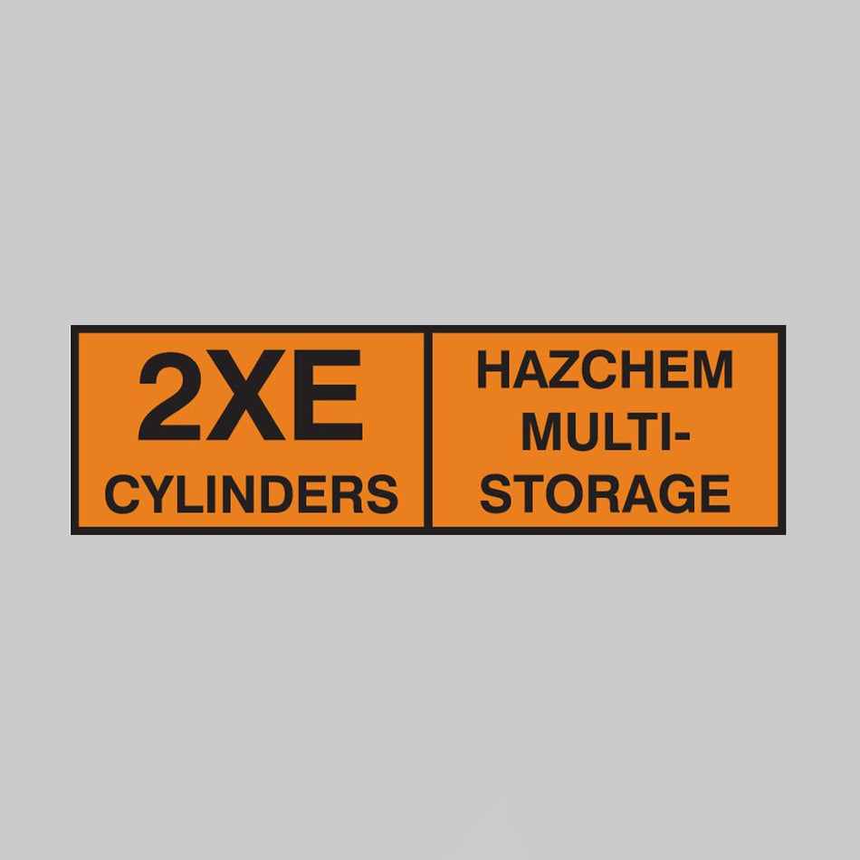 2Xe Cylinders Hazchem Multi-Storage 850 x 250mm Aluminium Sign - Ready Set Supplied2Xe Cylinders Hazchem Multi-Storage 850 x 250mm Aluminium Sign56269