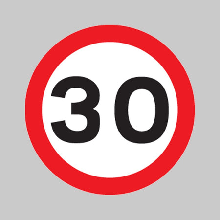 30 MPH Class RA1 600mm Diameter Circle With Channelling Sign - Ready Set Supplied30 MPH Class RA1 600mm Diameter Circle With Channelling Sign56570