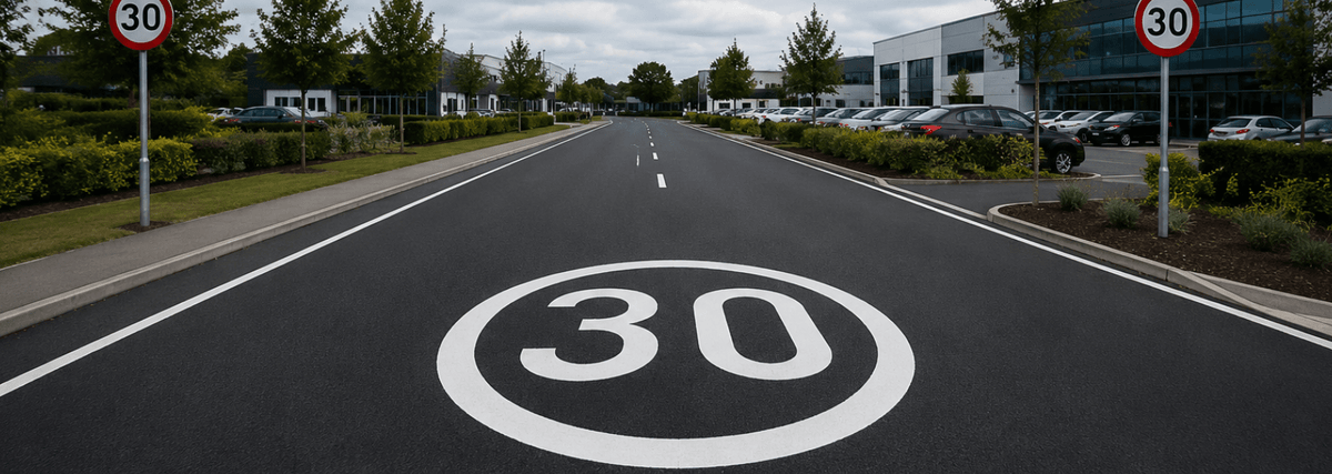 30mph Speed Roundel - White - Ready Set Supplied30mph Speed Roundel - White600mm x 600mm