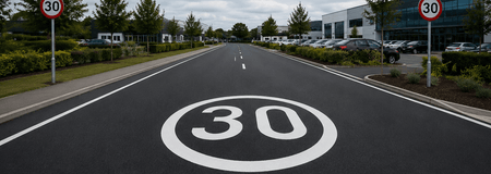 30mph Speed Roundel - White - Ready Set Supplied30mph Speed Roundel - White600mm x 600mm