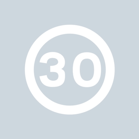 30mph Speed Roundel - White - Ready Set Supplied30mph Speed Roundel - White600mm x 600mm