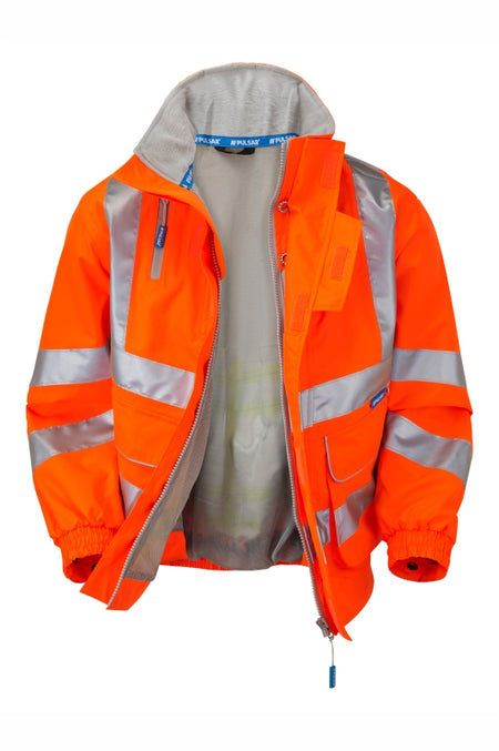 Pulsar Protect HV Orange Mesh Lined Bomber Jacket