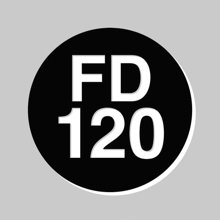 38mm Dia Engraved Fd120 Fire Door Disc (White Text On Black) - Adhesive Backed (Pack of 50) - Ready Set Supplied38mm Dia Engraved Fd120 Fire Door Disc (White Text On Black) - Adhesive Backed (Pack of 50)51492