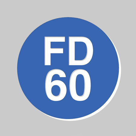 38mm Dia Engraved Fd60 Fire Door Disc (White Text On Blue) - Adhesive Backed (Pack of 50) - Ready Set Supplied38mm Dia Engraved Fd60 Fire Door Disc (White Text On Blue) - Adhesive Backed (Pack of 50)51494