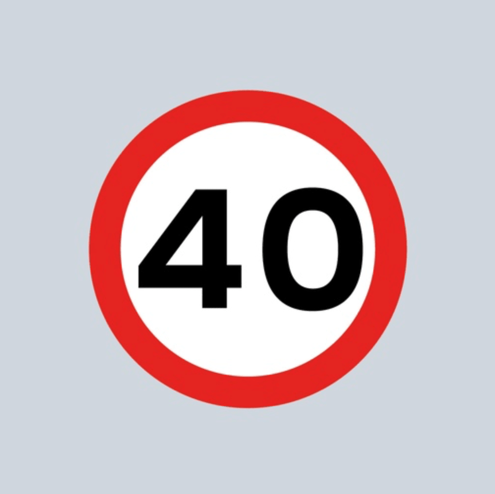 40mph Speed Roundel - Tricolour - Ready Set Supplied40mph Speed Roundel - Tricolour600mm x 600mm
