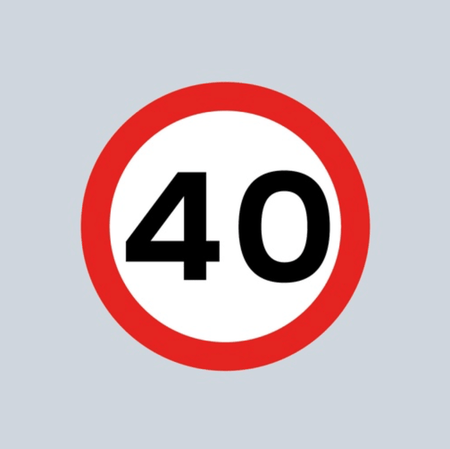 40mph Speed Roundel - Tricolour - Ready Set Supplied40mph Speed Roundel - Tricolour600mm x 600mm