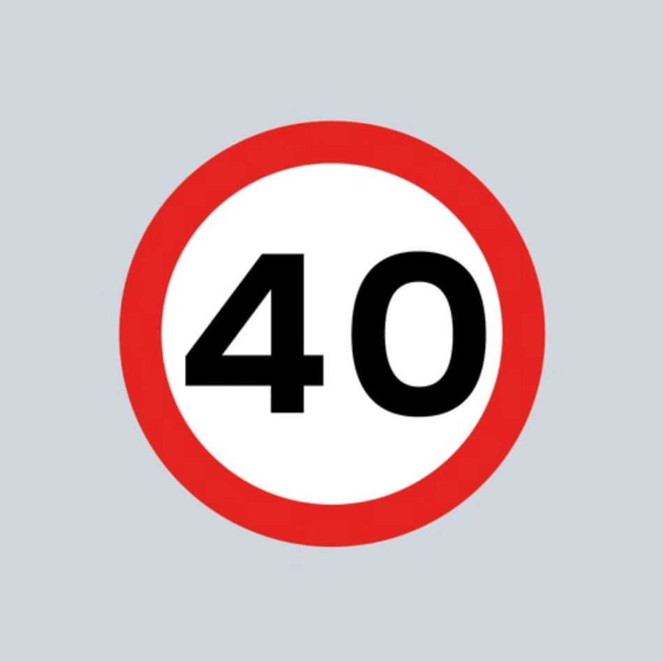 40mph Speed Roundel - Tricolour - Ready Set Supplied40mph Speed Roundel - Tricolour600mm x 600mm