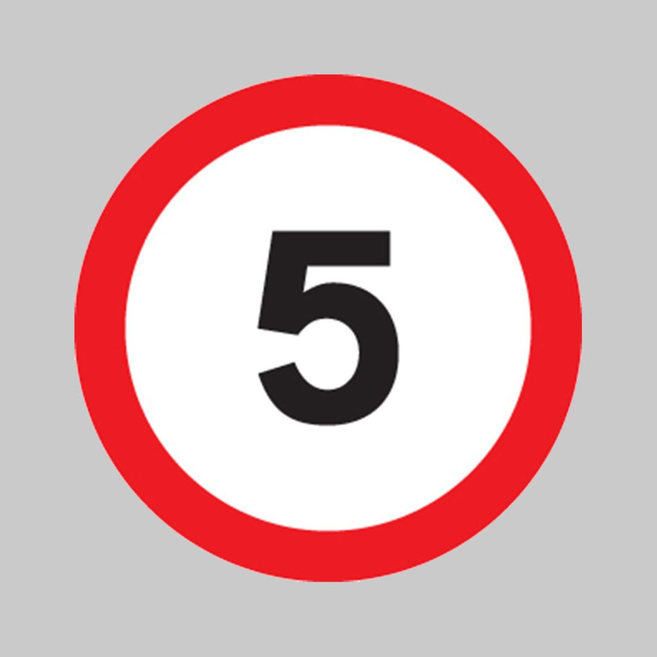 5 MPH Class RA1 600mm Diameter Circle With Channelling Sign - Ready Set Supplied5 MPH Class RA1 600mm Diameter Circle With Channelling Sign56566