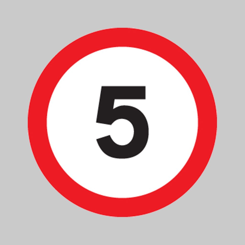 5 MPH Speed Limit Sign – 600mm Class R2 Reflective Aluminium Composite - Ready Set Supplied5 MPH Speed Limit Sign – 600mm Class R2 Reflective Aluminium Composite57708