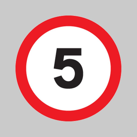 5 MPH Speed Limit Sign – 600mm Class R2 Reflective Aluminium Composite - Ready Set Supplied5 MPH Speed Limit Sign – 600mm Class R2 Reflective Aluminium Composite57708
