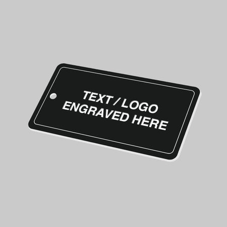 50 x 100mm Key Fob Rectangle - White Text On Black Sign - Ready Set Supplied50 x 100mm Key Fob Rectangle - White Text On Black Sign51537