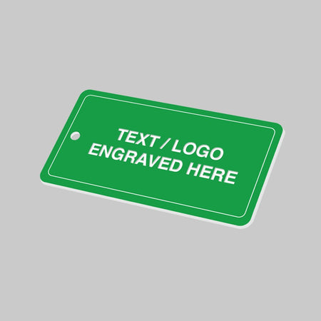 50 x 100mm Key Fob Rectangle - White Text On Green Sign - Ready Set Supplied50 x 100mm Key Fob Rectangle - White Text On Green Sign51540