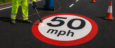 50mph Speed Roundel - Tricolour - Ready Set Supplied50mph Speed Roundel - Tricolour600mm x 600mm