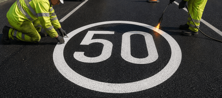 50mph Speed Roundel - White - Ready Set Supplied50mph Speed Roundel - White600mm x 600mm