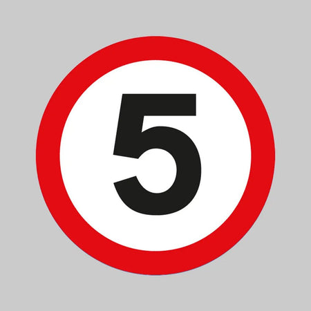 5mph Floor Graphic 400mm Dia (External Grade) - Ready Set Supplied5mph Floor Graphic 400mm Dia (External Grade)53542