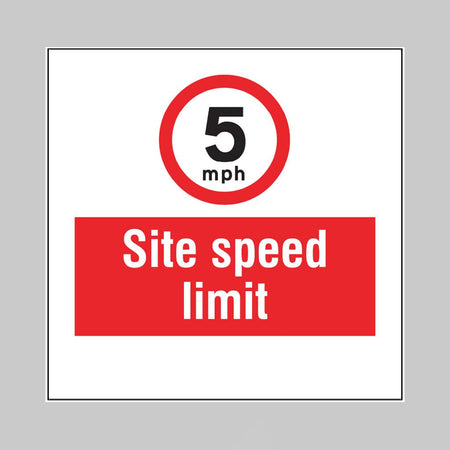 5mph Site Speed Limit, Builder Signs 400 x 400mm - Ready Set Supplied5mph Site Speed Limit, Builder Signs 400 x 400mm55742
