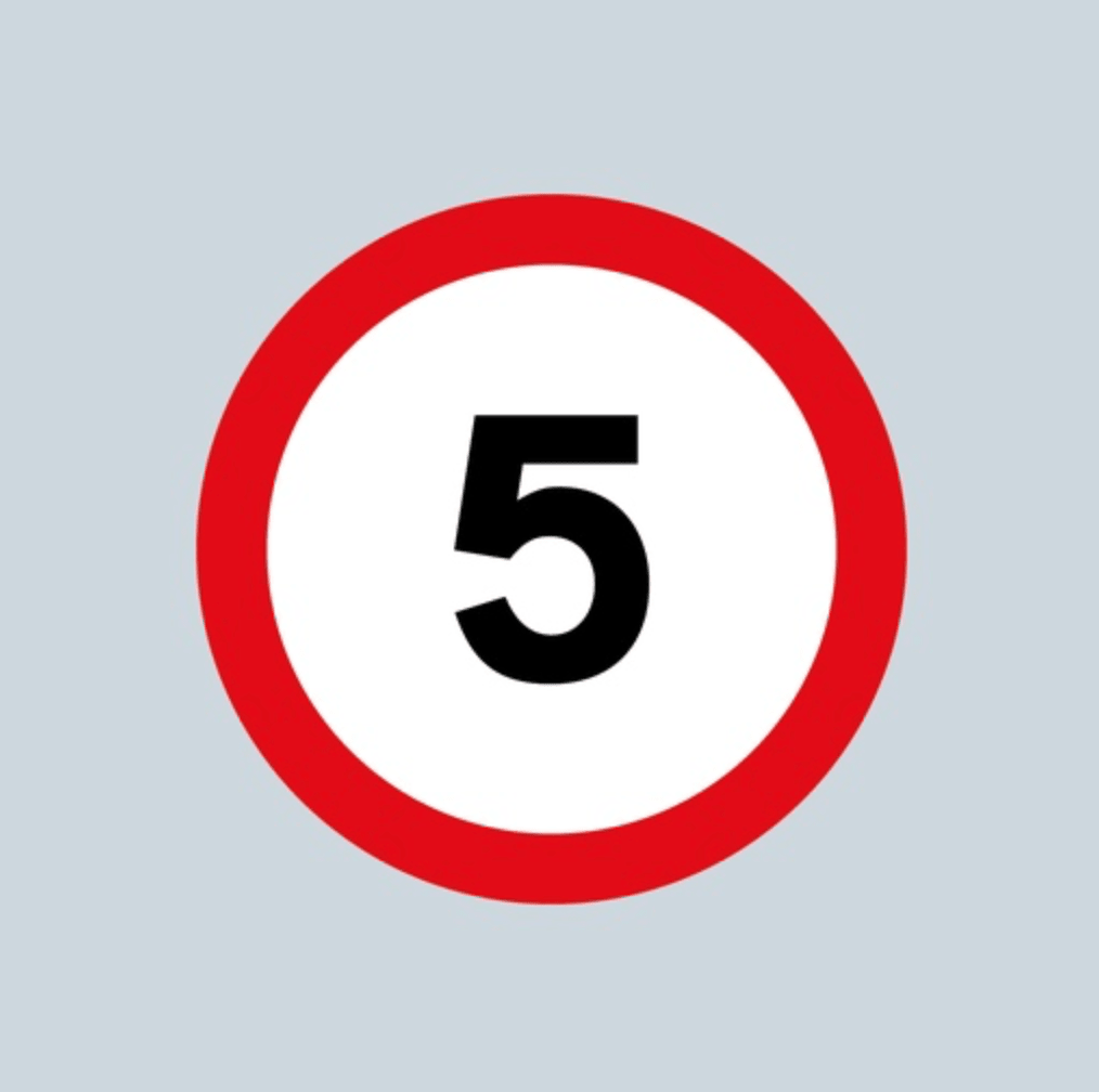 5mph Speed Roundel - Tricolour - Ready Set Supplied5mph Speed Roundel - Tricolour600mm x 600mm