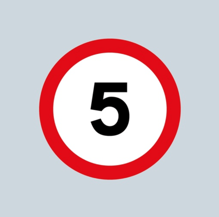 5mph Speed Roundel - Tricolour - Ready Set Supplied5mph Speed Roundel - Tricolour600mm x 600mm