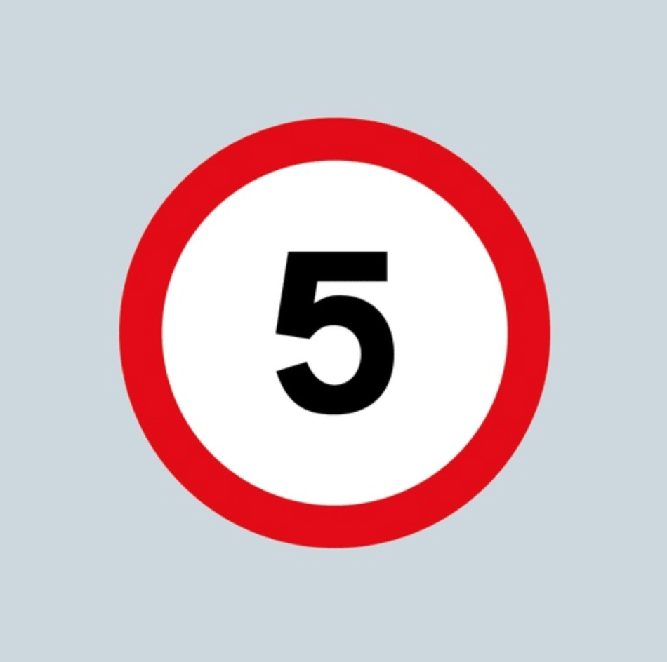 5mph Speed Roundel - Tricolour - Ready Set Supplied5mph Speed Roundel - Tricolour600mm x 600mm