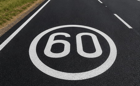 60mph Speed Roundel - White - Ready Set Supplied60mph Speed Roundel - White600mm x 600mm