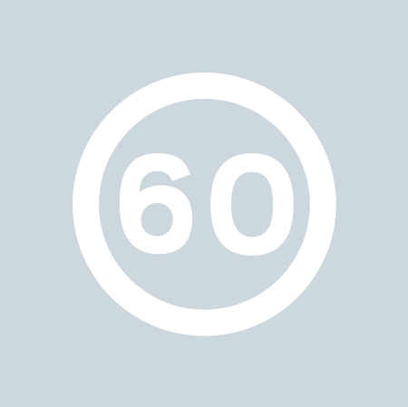60mph Speed Roundel - White - Ready Set Supplied60mph Speed Roundel - White600mm x 600mm
