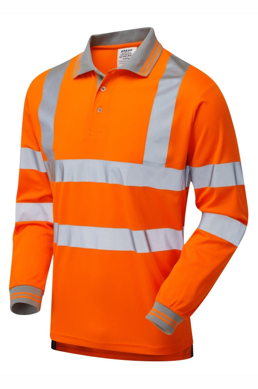 Pulsar Protect HV Orange LS Polo Shirt