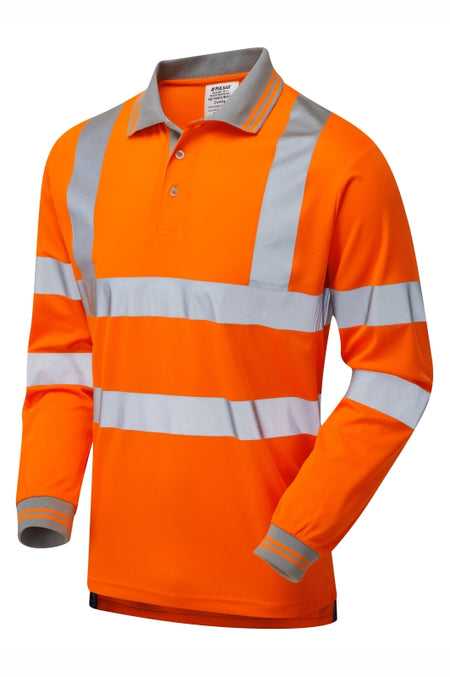 Pulsar Protect HV Orange LS Polo Shirt
